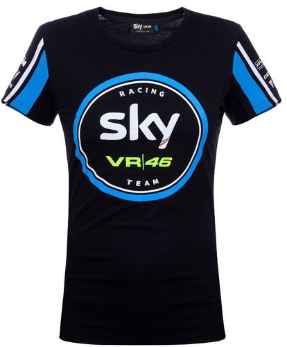 Vr46 Sky Racing Team Dames T Shirt Zwart Blauw Xs vr46 kopen in de aanbieding