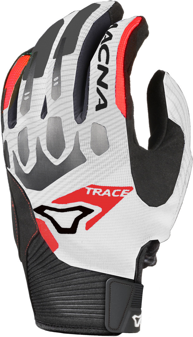 Macna Trace Gants MX Noir Blanc Rouge S