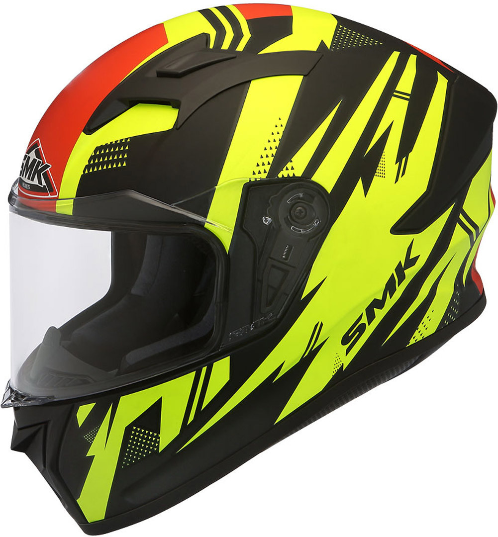 Image of SMK Helmets Stellar Trek Casque de moto Noir Jaune L