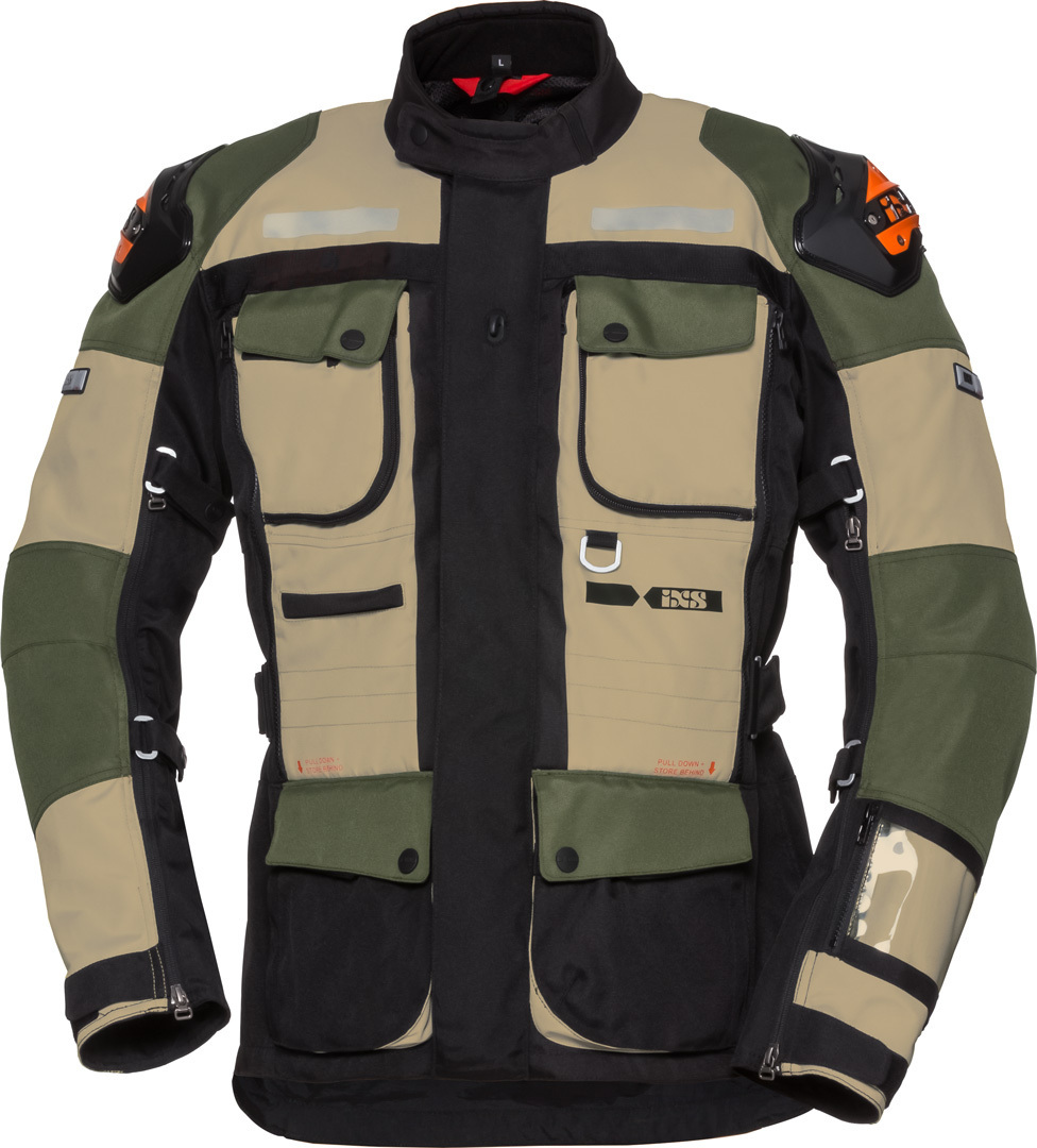 IXS Tour Montevideo RS-1000 Veste textile de moto Noir Brun M