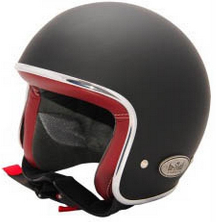 Image of Baruffaldi Zar Vintage 2.0 Aluminium Casque Jet Noir Rouge M L