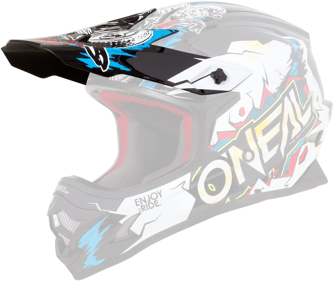 Oneal 3Series Villain Bouclier de casque enfants Blanc unique taille