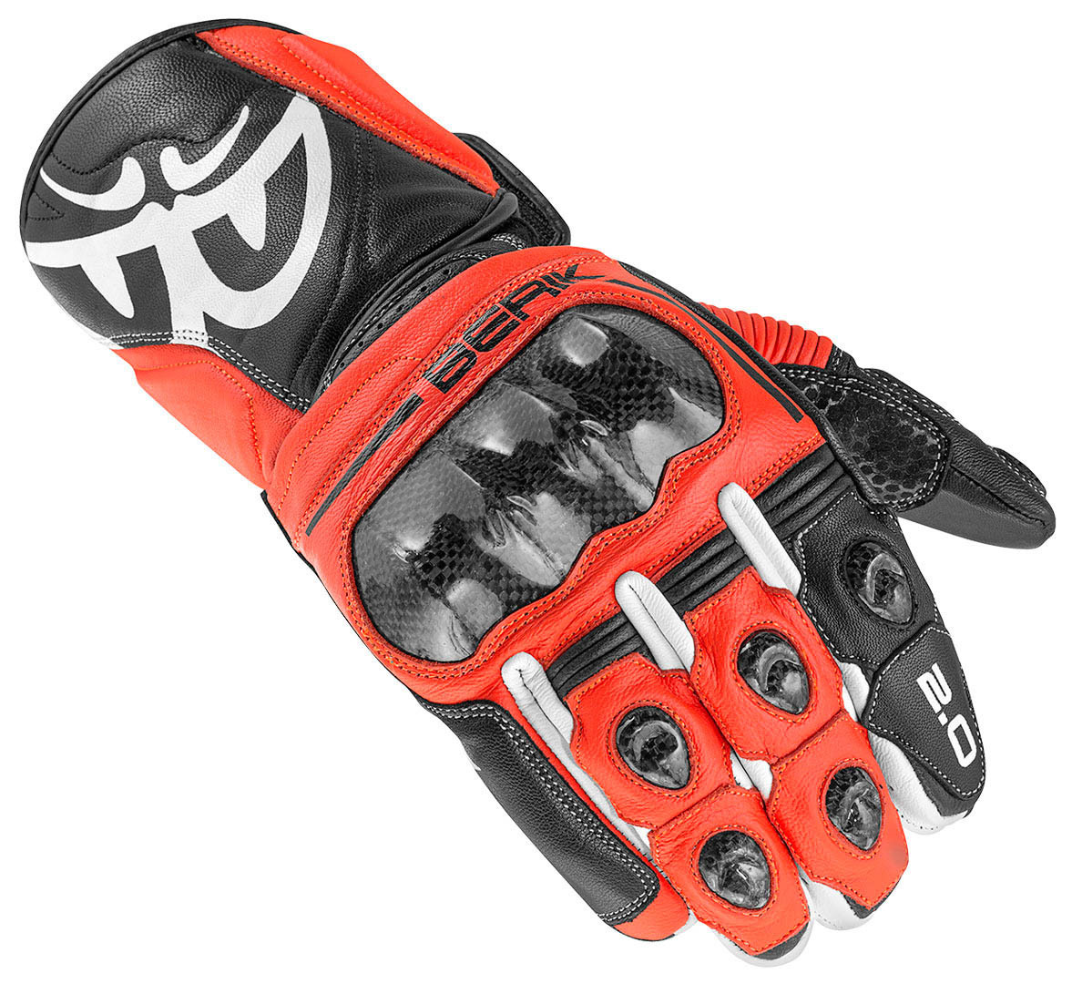 Image of Berik 2.0 ST Gants de moto Noir Rouge 2XL
