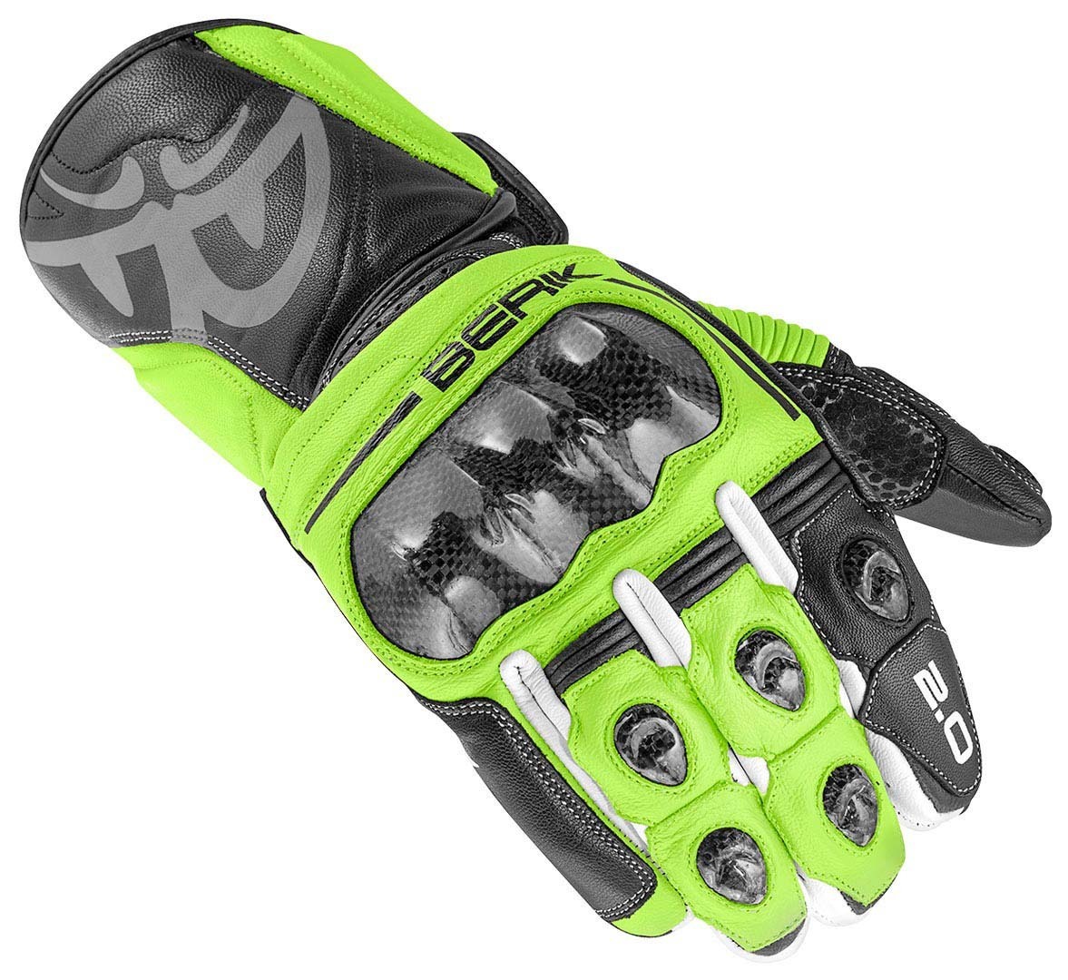 Image of Berik 2.0 ST Gants de moto Noir Jaune 2XL