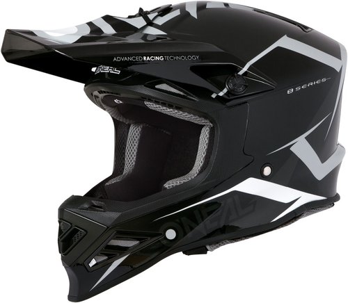 Oneal 8Series Blizzard Motorcross Helm Zwart Grijs oneal kopen in de aanbieding