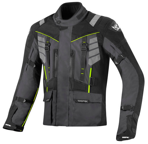 Berik Avenue Motorfiets Textiel Jas Zwart Grijs 58 berik kopen in de aanbieding