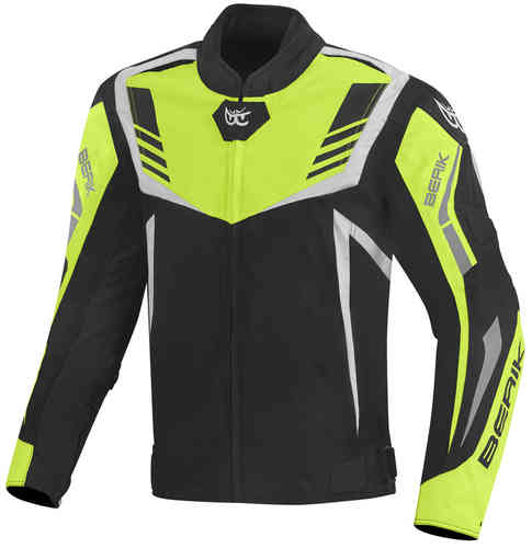 Berik Toronto Chaqueta de moto textil Negro Blanco Amarillo 60