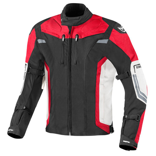 Berik Challenger Motorfiets Textiel Jas Zwart Wit Rood 52 berik kopen in de aanbieding