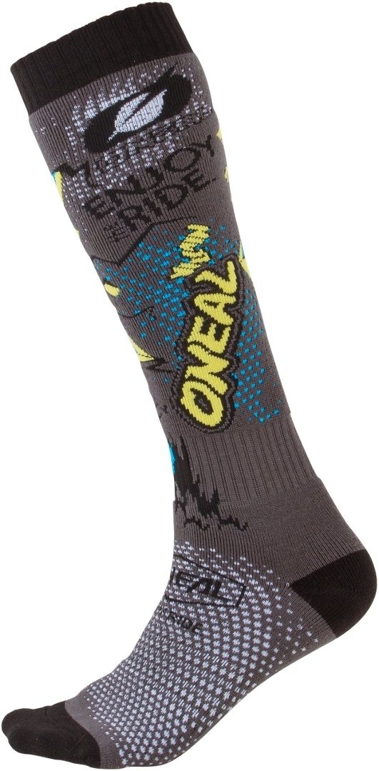 Oneal MX Villain Motocross Chaussettes Gris unique taille