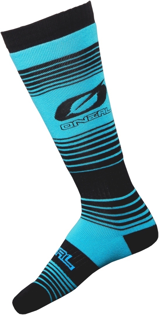 Oneal MX Stripes Motocross Chaussettes Turquoise unique taille