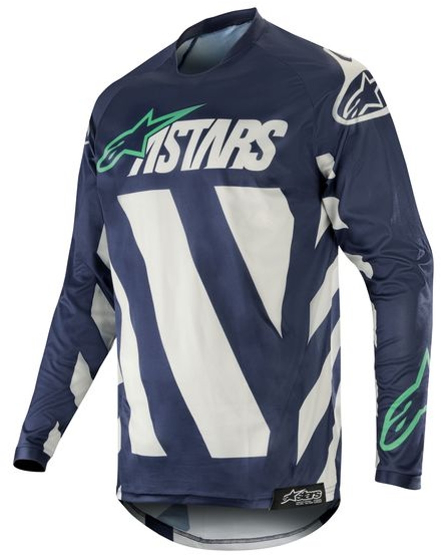 Alpinestars Racer Braap 2018 Maillot motocross Gris Bleu M