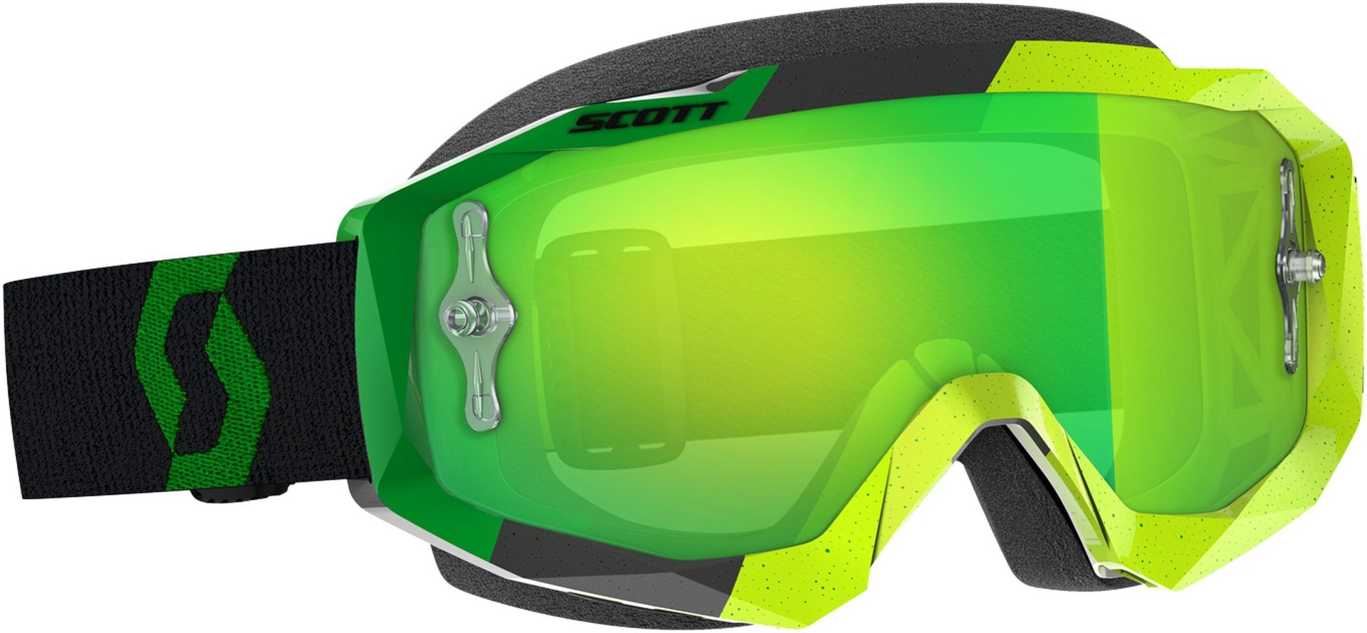 Scott Hustle Masques de motocross Noir Vert Jaune unique taille