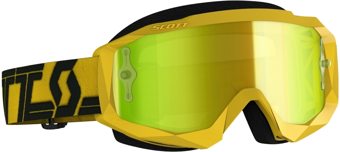Scott Hustle X Chrome Masques de motocross Noir Jaune unique taille