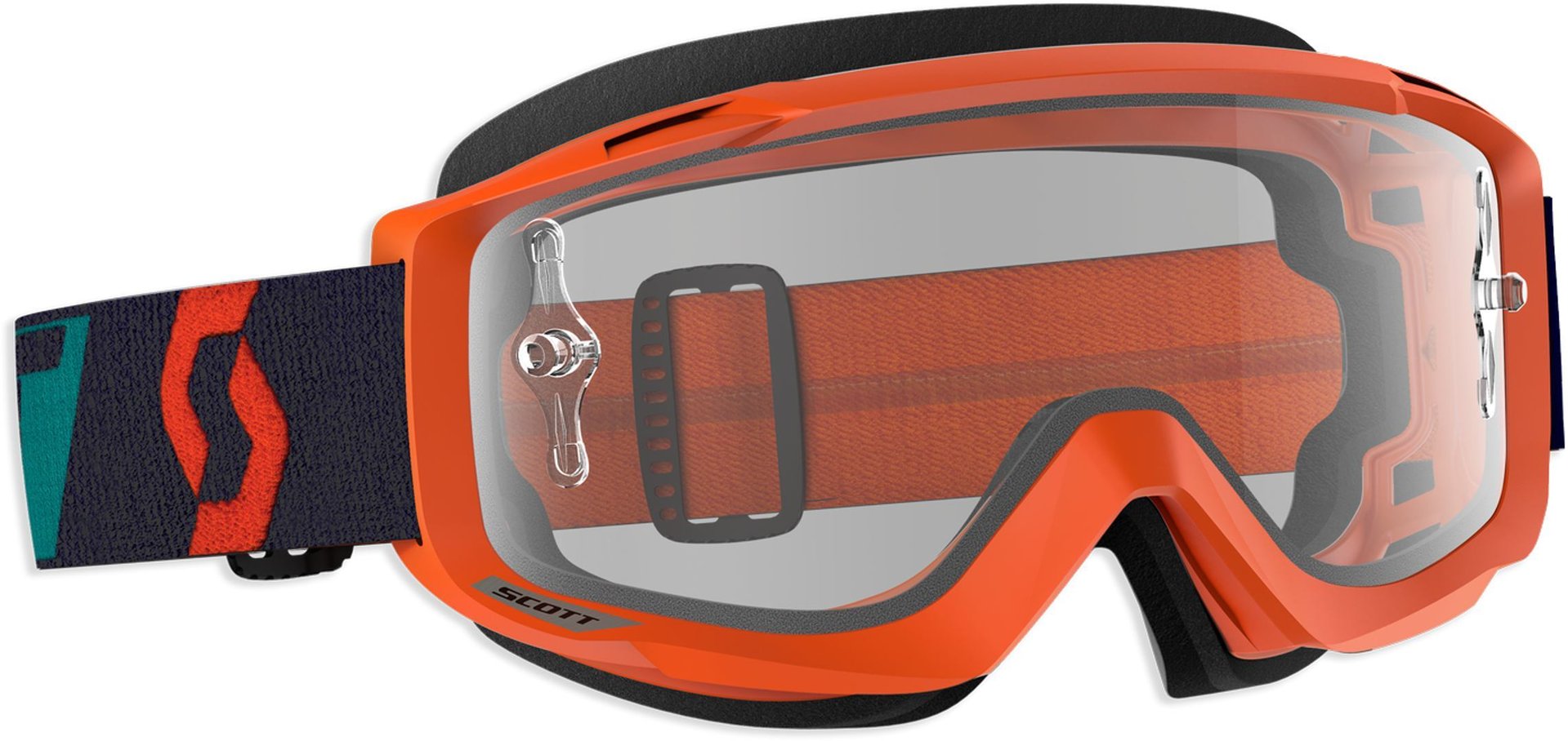 Scott Split OTG Masques de motocross Bleu Orange unique taille