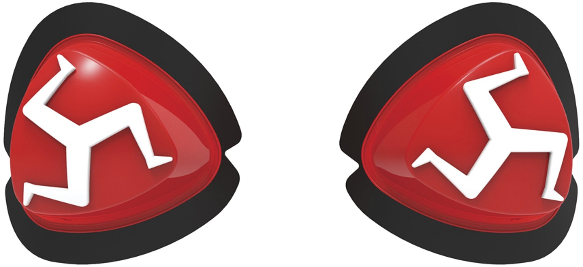 Oxford Manx Curseurs de genou Noir Rouge unique taille