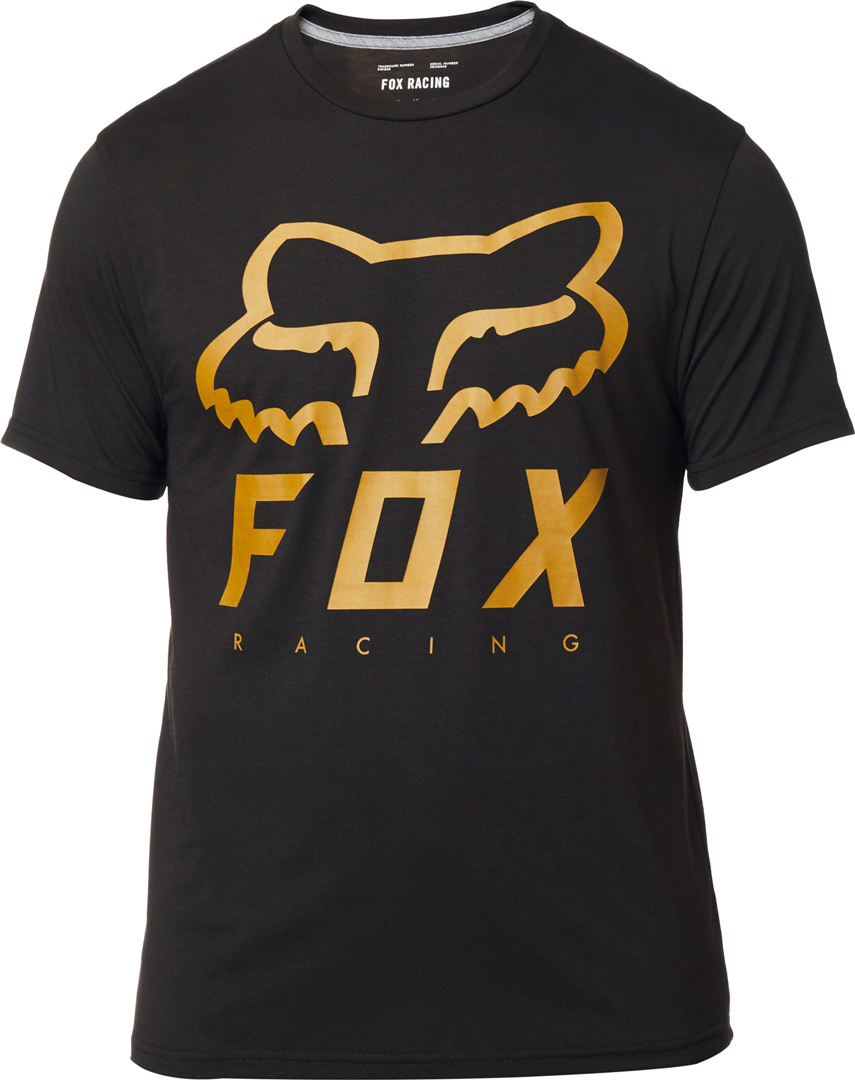 FOX Heritage Forger SS Tech Tee T-Shirt Noir Jaune L