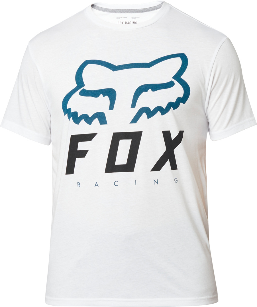 FOX Heritage Forger SS Tech Tee T-Shirt Blanc Bleu 2XL