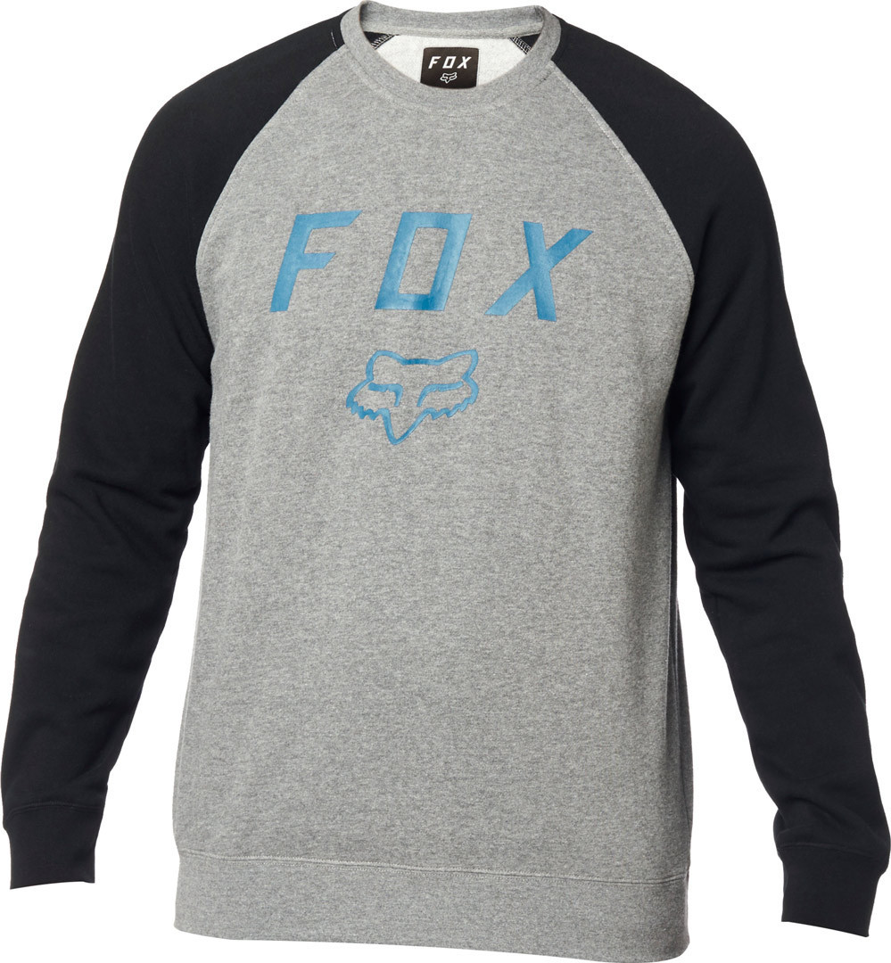 FOX Legacy Crew Fleece Pullover Noir Gris 2XL