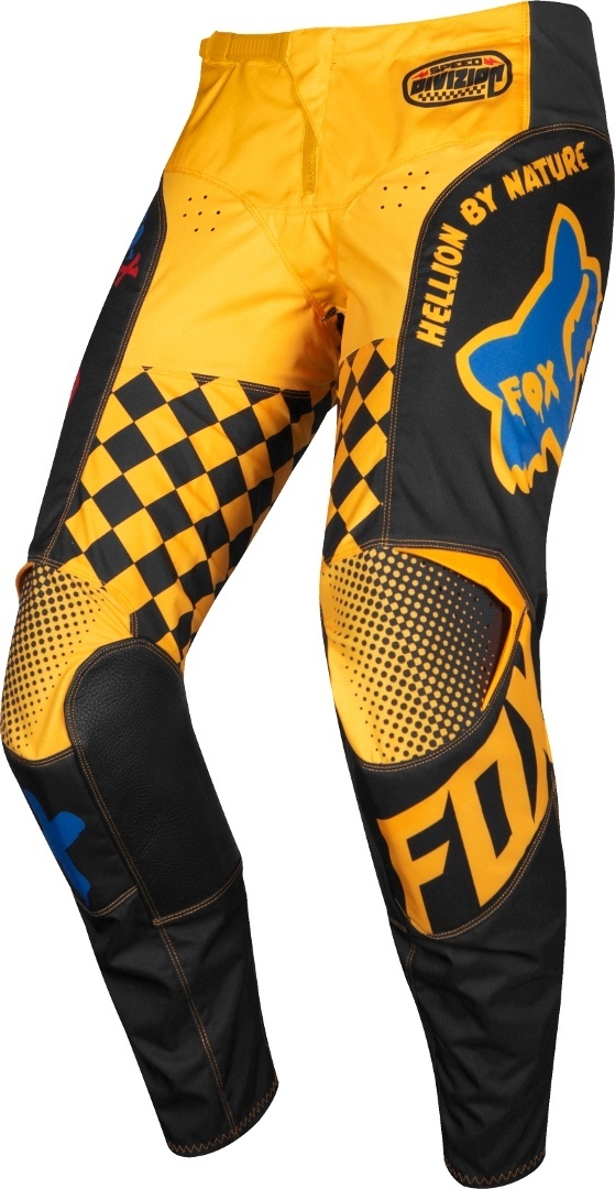FOX 180 CZAR Pantalon de motocross jeunesse Noir Jaune XL