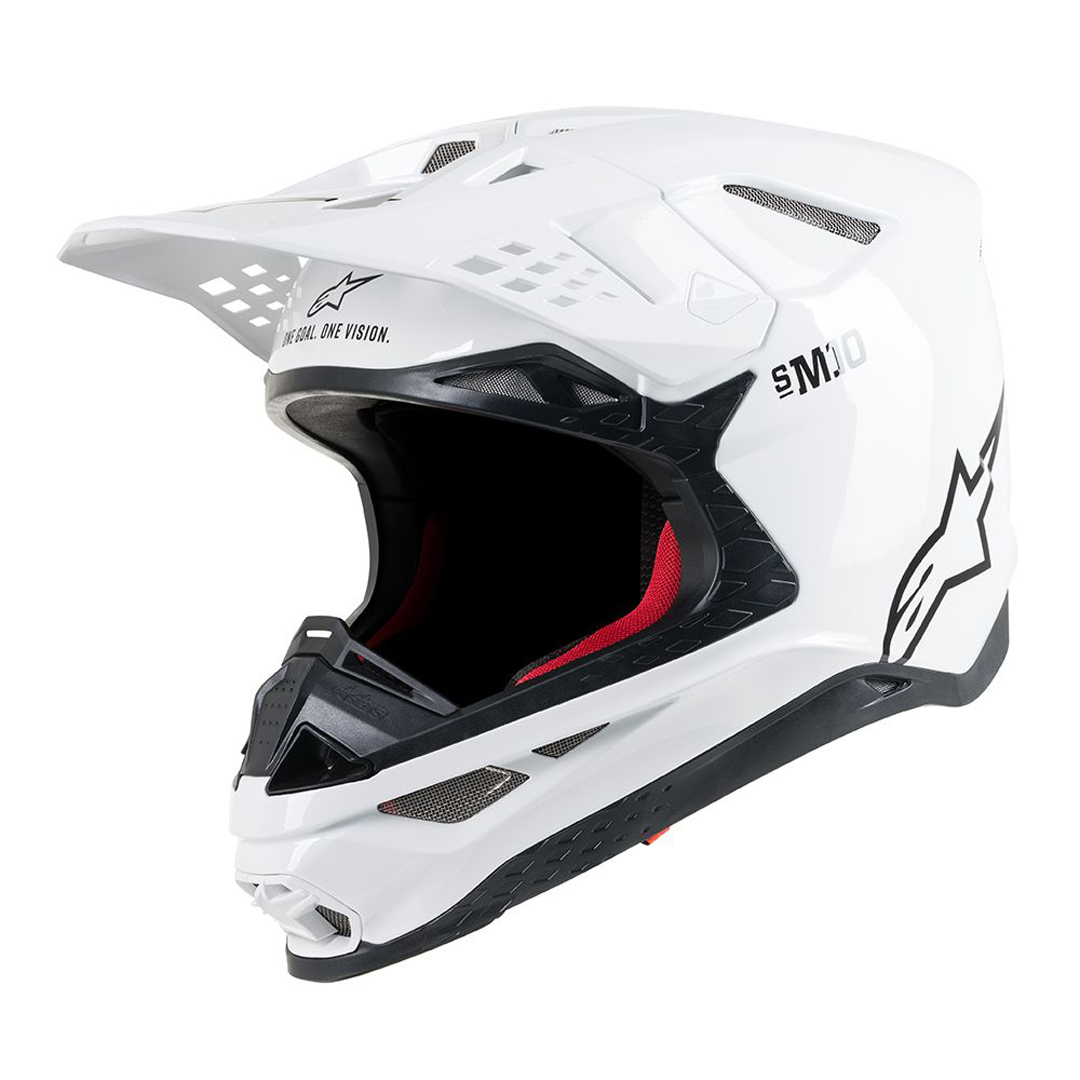 Alpinestars Supertech S-M10 Solid Casque de motocross Blanc S