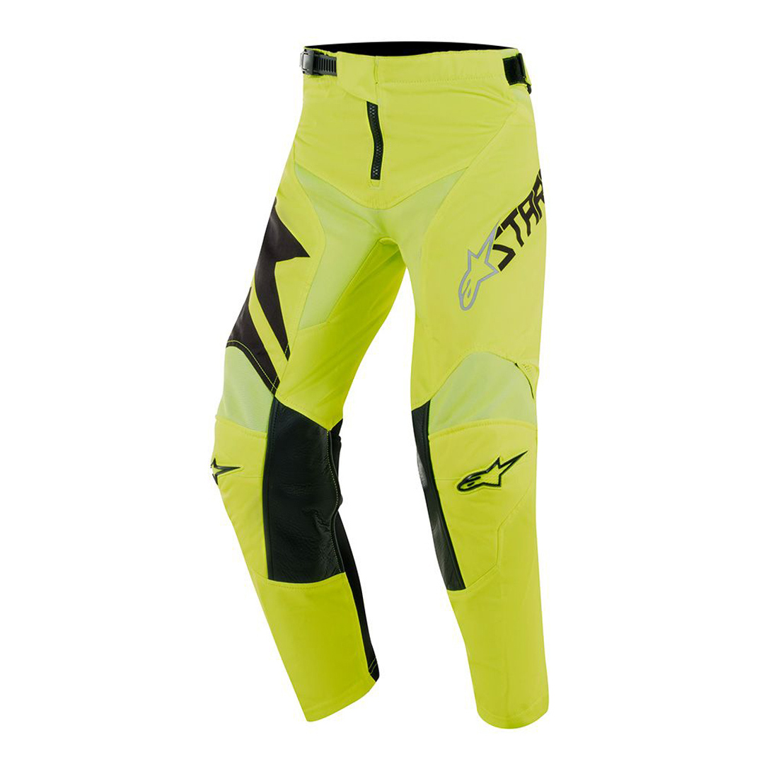 Alpinestars Youth Racer Factory Pantalon de Motocross de la jeunesse Noir Jaune XL