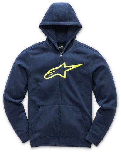 Alpinestars Ageless Fleece Kinderen Hoodie Blauw Geel alpinestars kopen in de aanbieding
