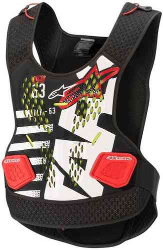 Alpinestars Sequence Protector de pecho Blanco Rojo XL 2XL