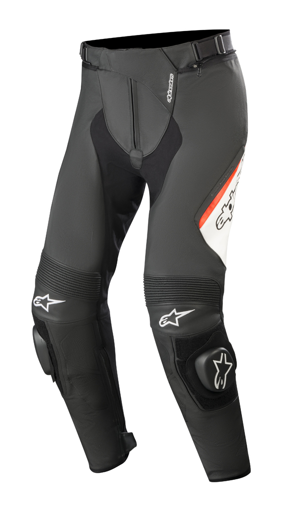 Alpinestars Missile v2 Pantalon en cuir Noir Blanc Rouge 52