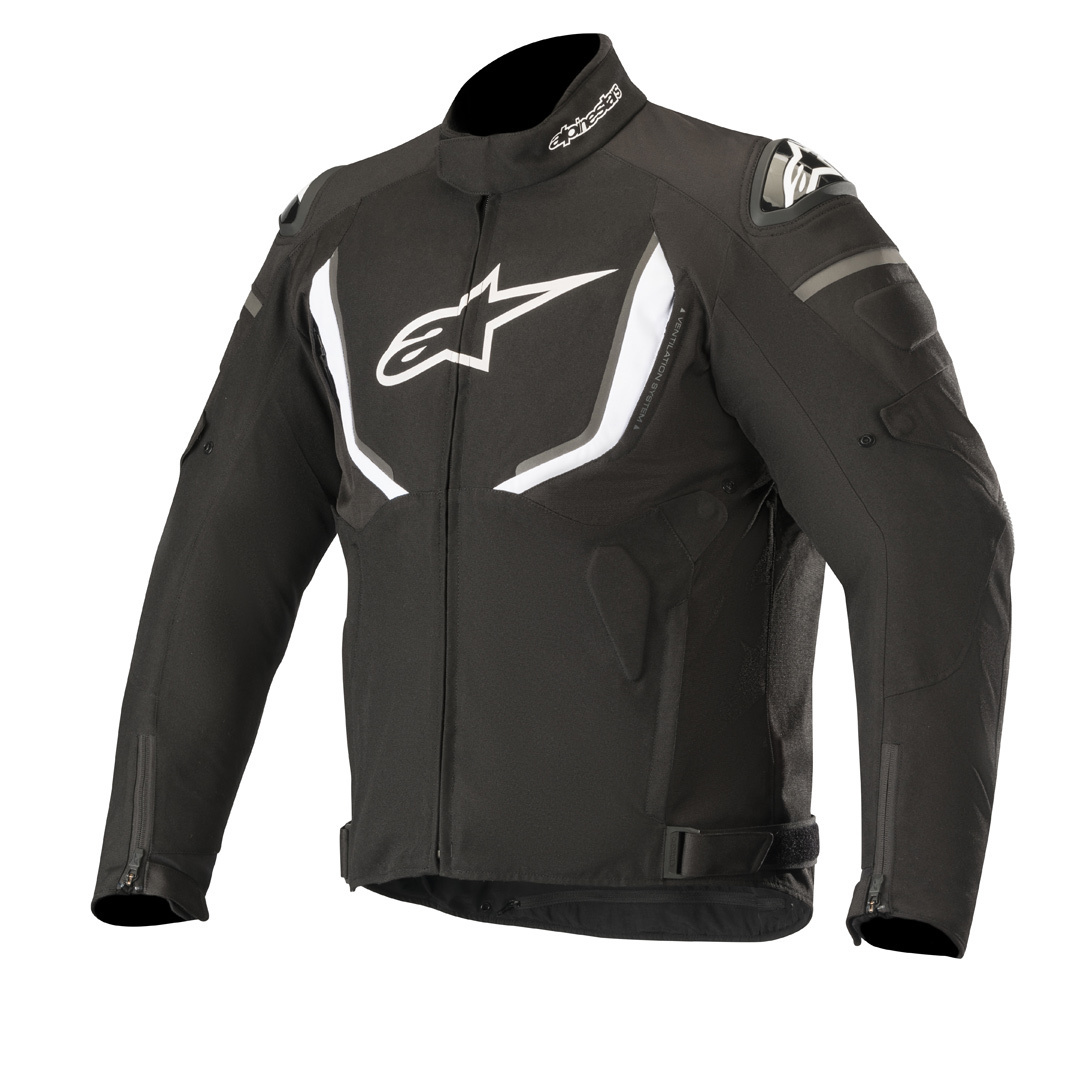 Alpinestars T-GP R v2 Veste de Textile imperméable à l’eau Noir Blanc XL