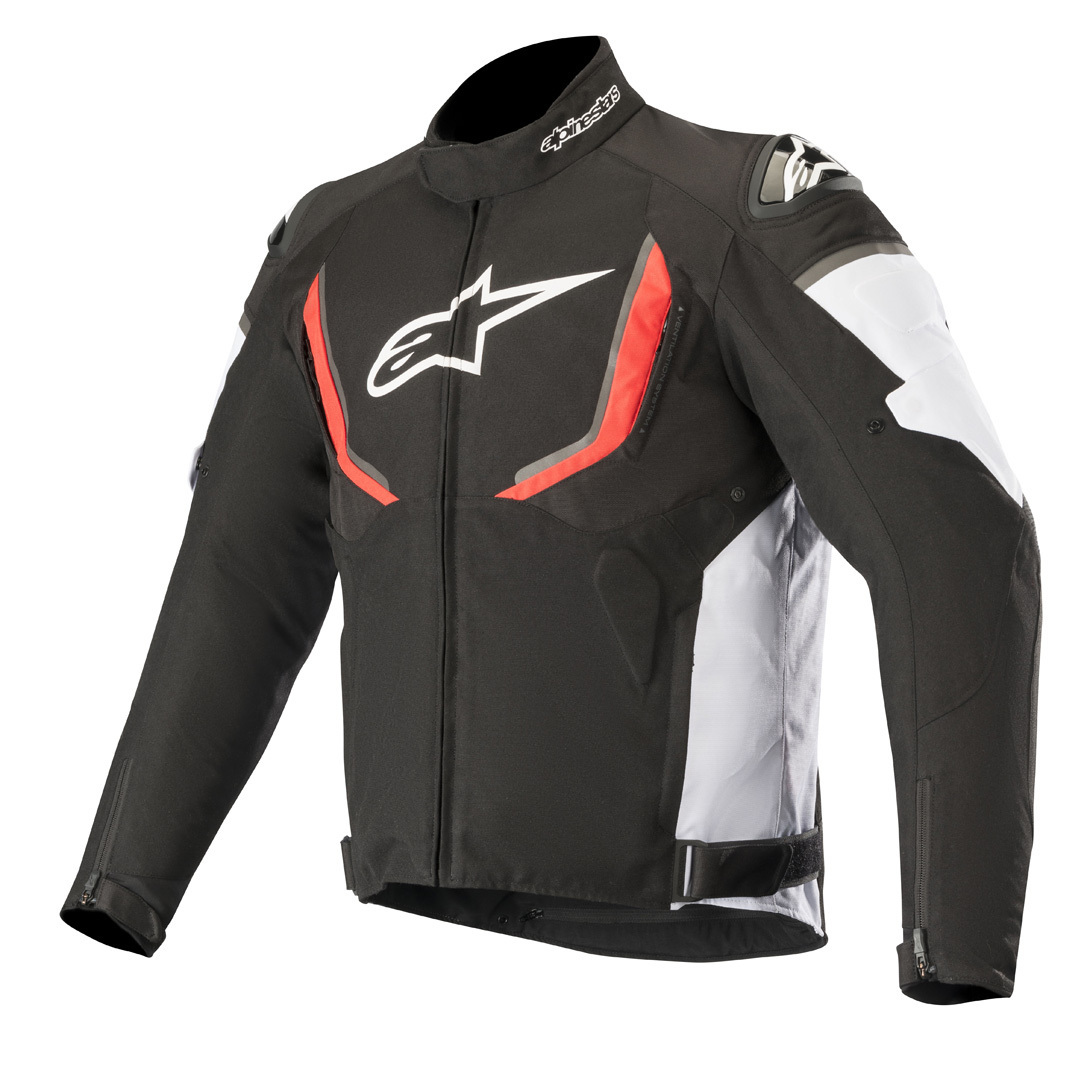 Alpinestars T-GP R v2 Veste de Textile imperméable à l’eau Noir Blanc Rouge S