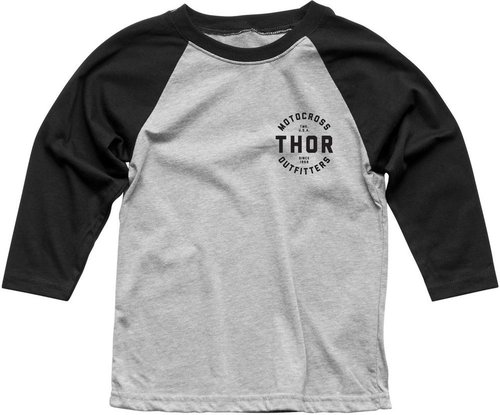Thor Outfitters 34 Sleeve Jeugd T Shirt Zwart Grijs Xl thor kopen in de aanbieding
