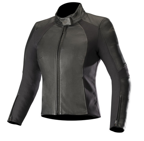Alpinestars Vika V2 Vrouwen Motorfiets Lederen Jas Zwart 50 alpinestars kopen in de aanbieding