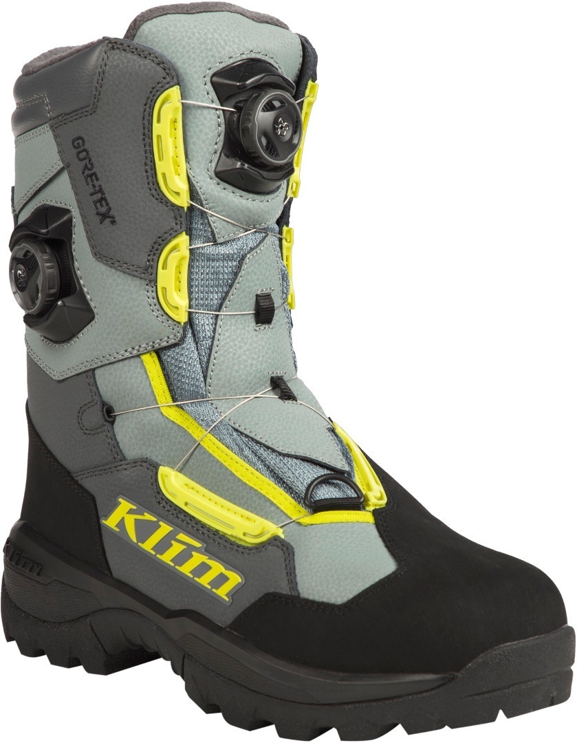 Image of Klim Adrenaline Pro GTX Boa Bottes Noir Gris Jaune 42