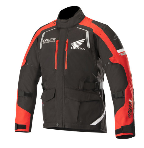 Alpinestars Honda Andes V2 Drystar Motorfiets Textiel Jas Zwart Rood alpinestars kopen in de aanbieding