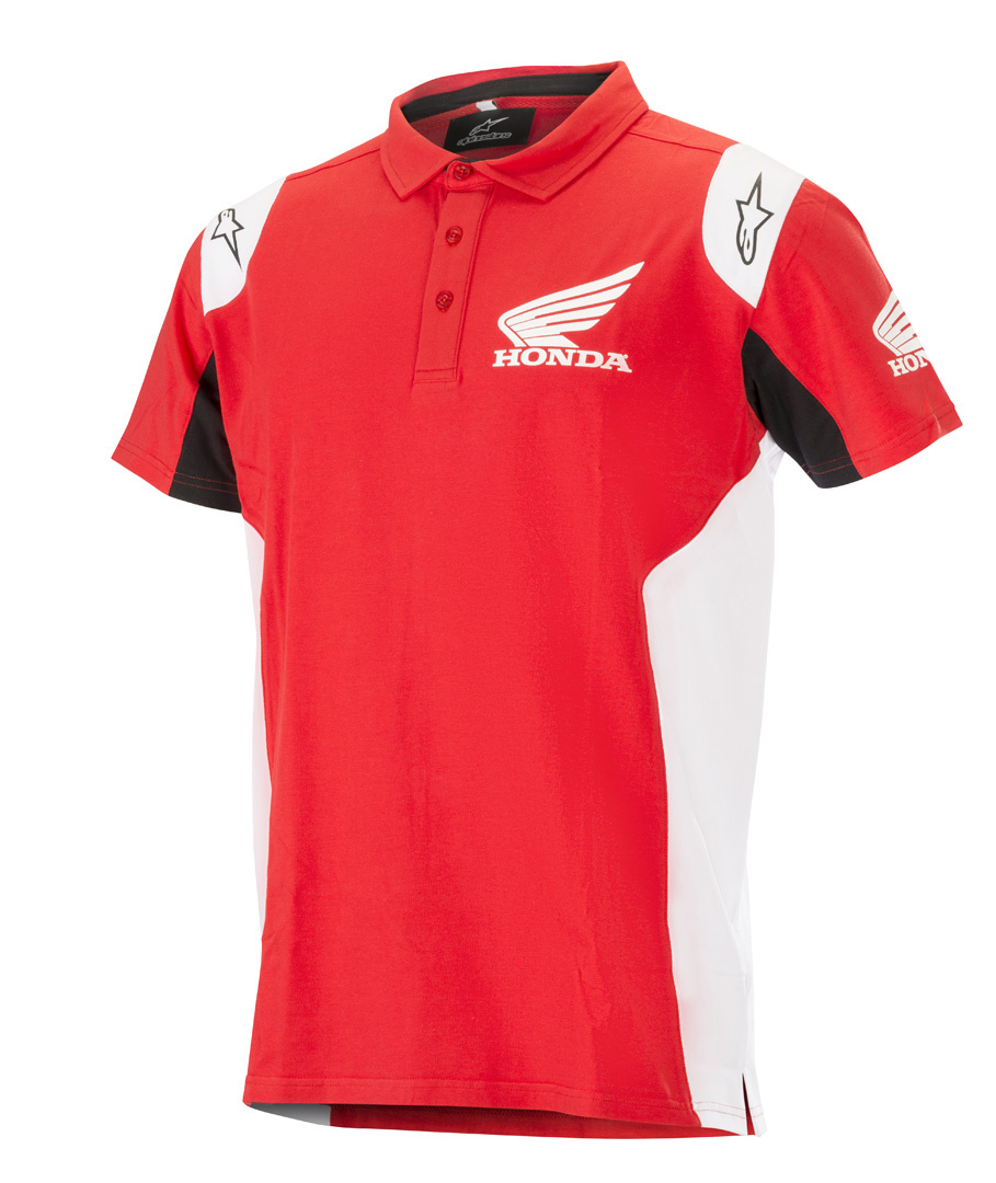 Alpinestars Honda Polo Shirt Blanc Rouge S