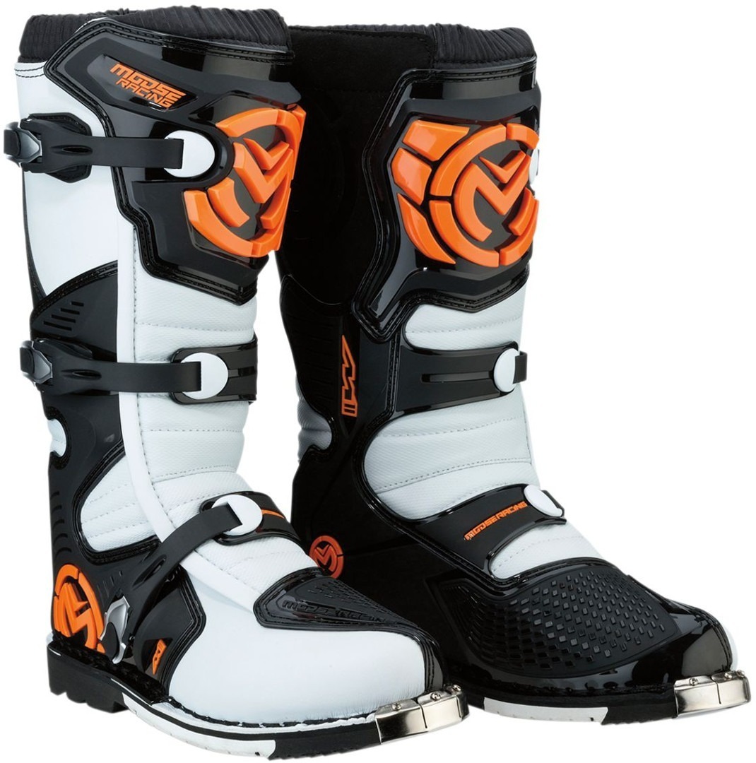 Moose Racing M1-3 MX Sole Bottes de motocross Blanc Orange 43