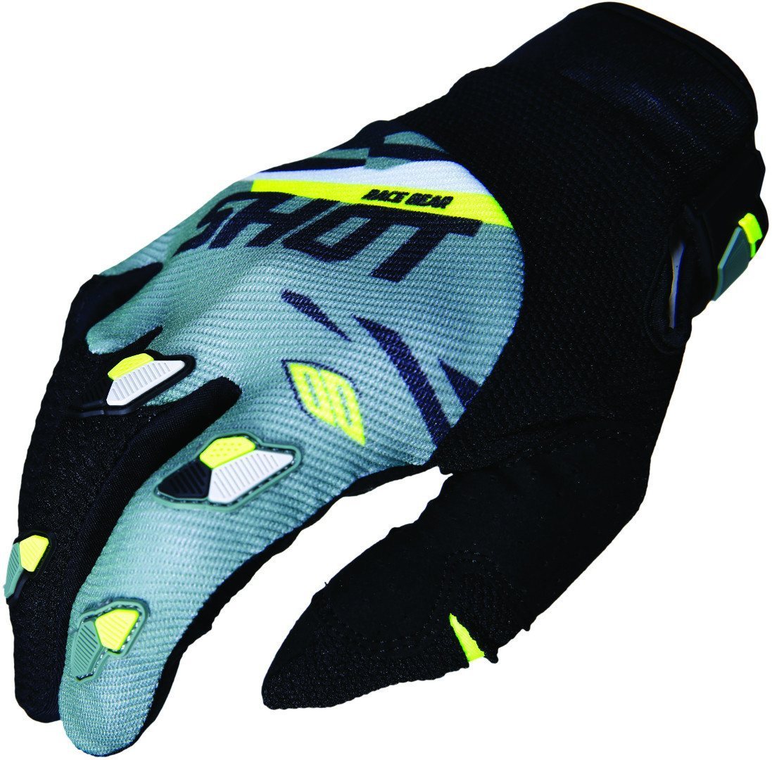 Shot Contact Score Gants de motocross Vert Jaune L
