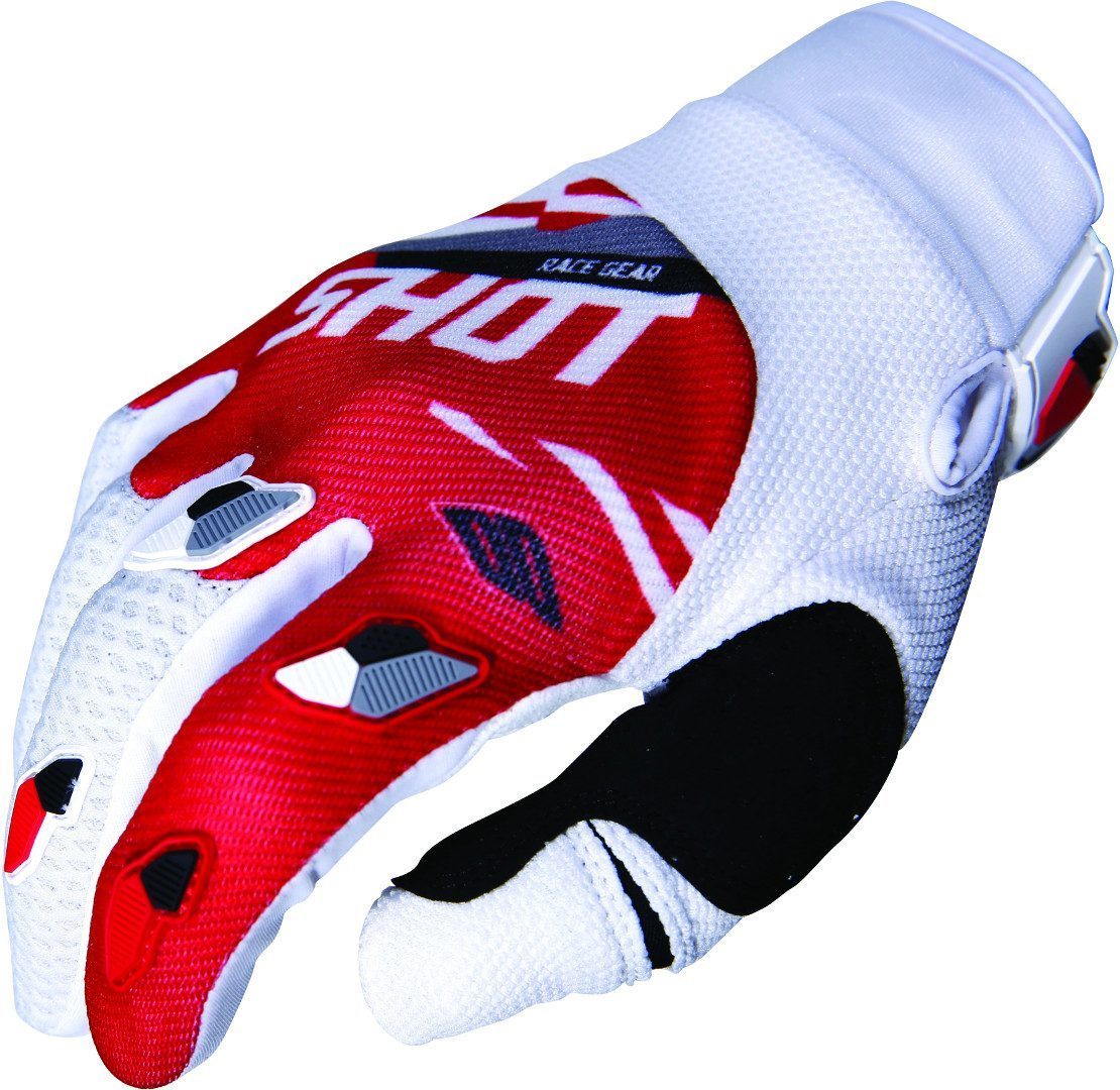 Shot Contact Score Gants de motocross Blanc Rouge M L