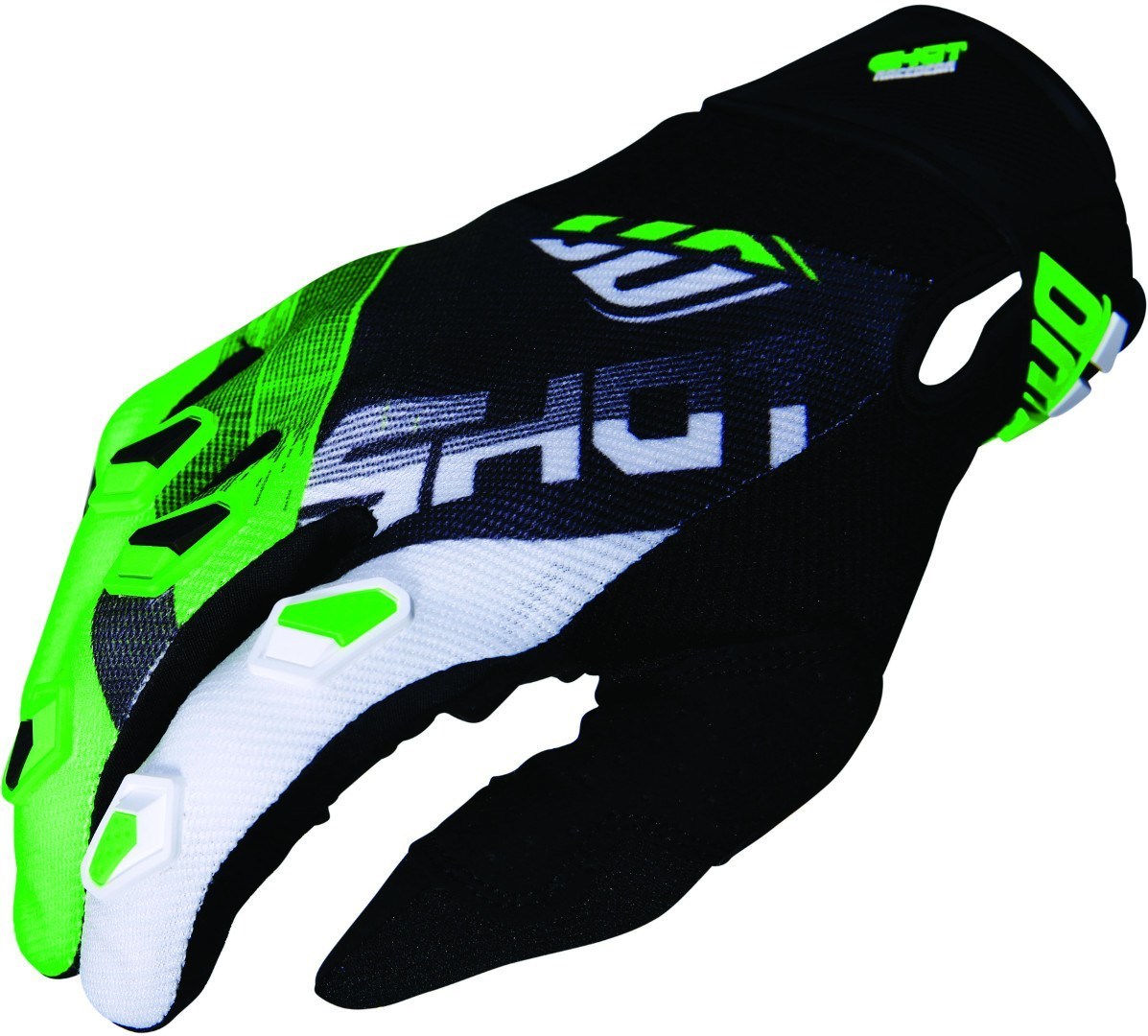 Shot Devo Ultimate Gants de motocross Noir Vert 3XL