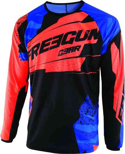 Freegun Devo Hero Kinderen Motocross Jersey Zwart Blauw Oranje freegun kopen in de aanbieding Freegun Devo Hero Kinderen Motocross Jersey Zwart Blauw Oranje freegun kopen in de aanbieding