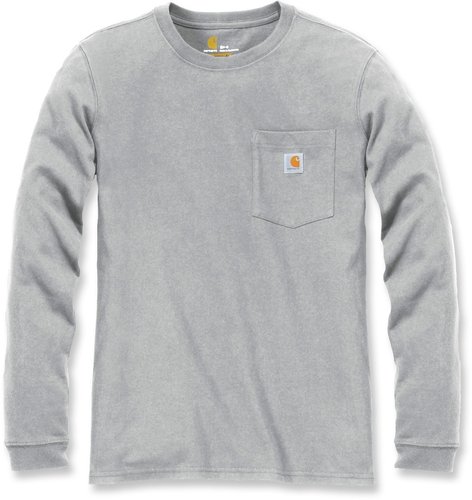 Carhartt Workwear Pocket Vrouwen Shirt Met Lange Mouwen Grijs carhartt kopen in de aanbieding