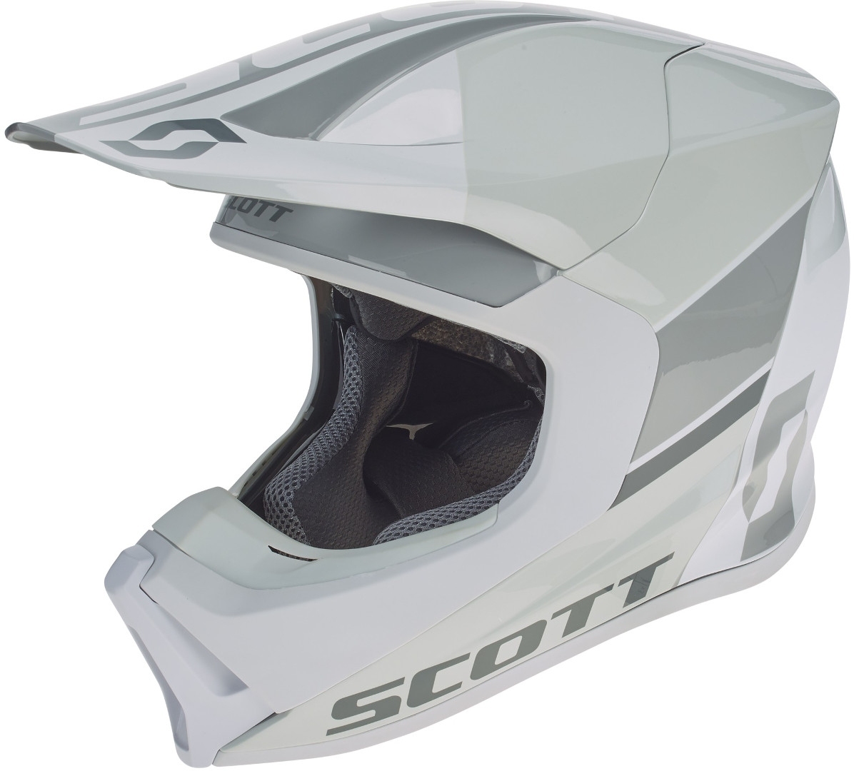 Scott 550 Split ECE Casque de motocross Gris Blanc S