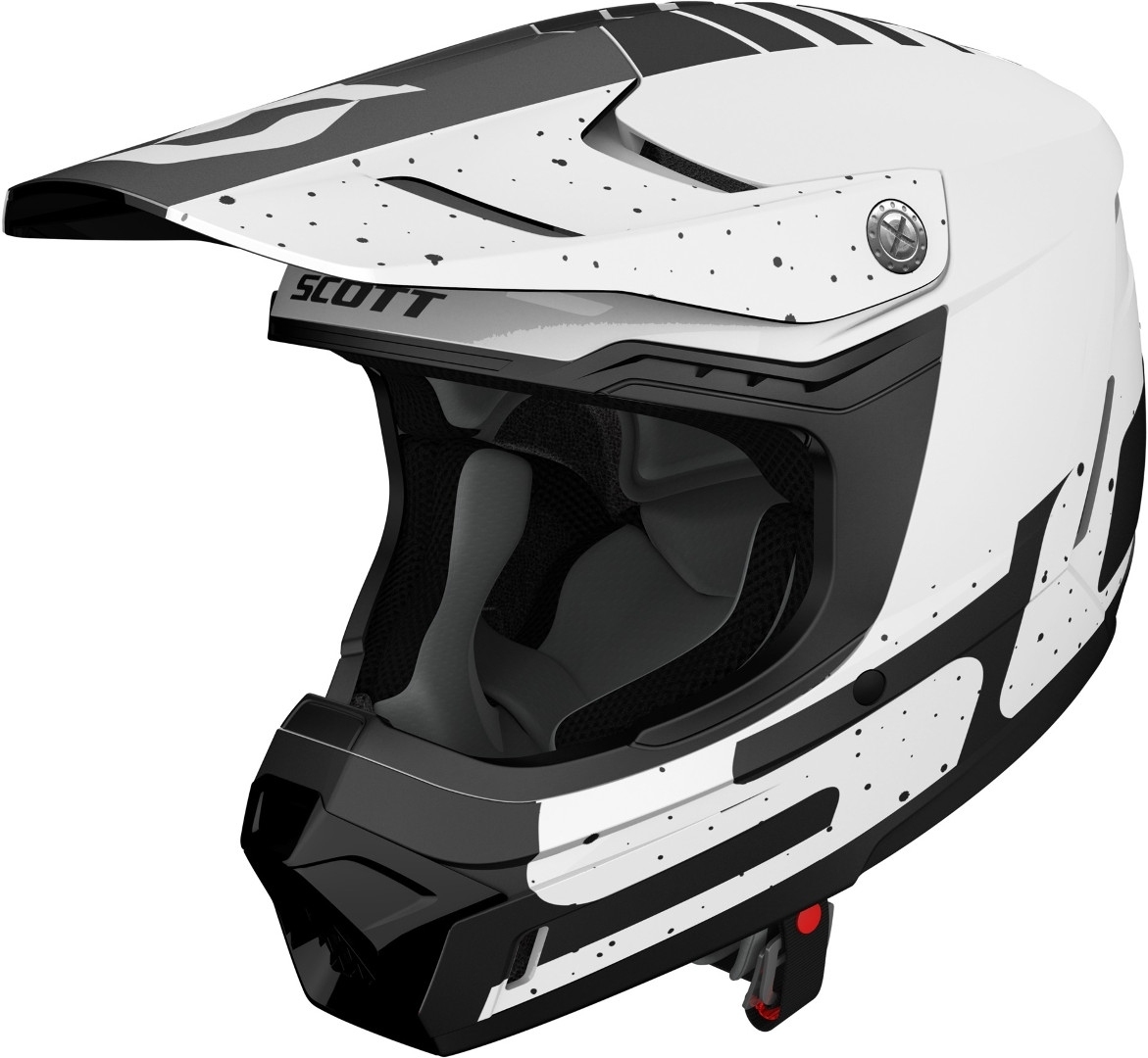 Scott 350 EVO Team ECE Casque de motocross Noir Blanc XS