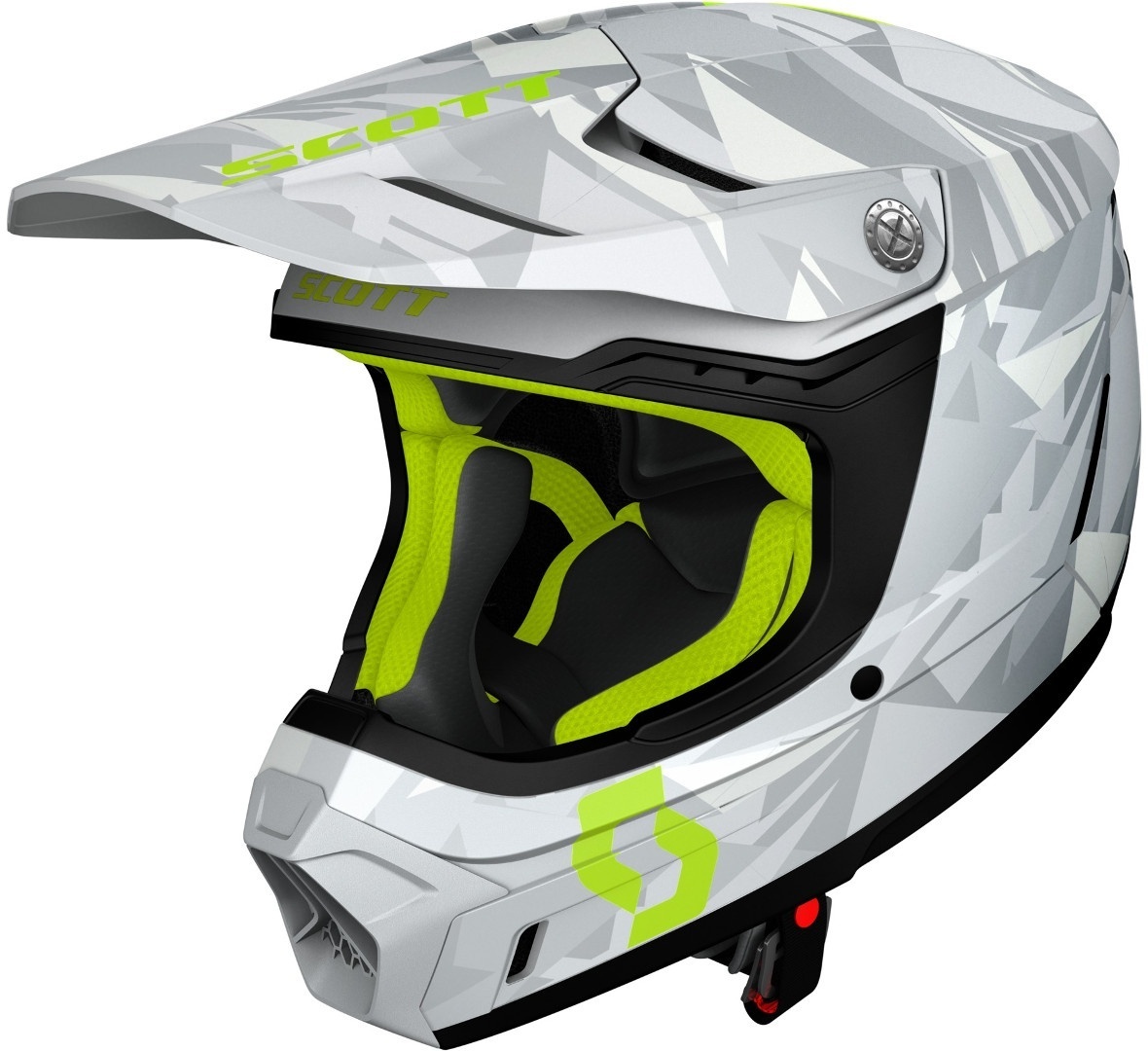 Scott 350 EVO Camo ECE Casque de motocross Gris Jaune XS