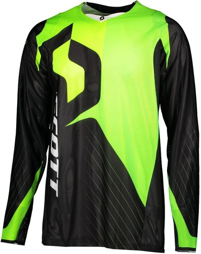 Scott 450 Angled Light Motorcross Jersey Zwart Groen scott kopen in de aanbieding