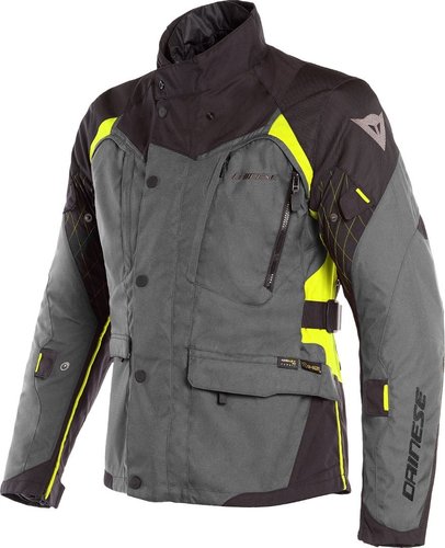 Dainese X Tourer D Dry Motorfiets Textiel Jas Zwart Grijs Geel 46 dainese kopen in de aanbieding