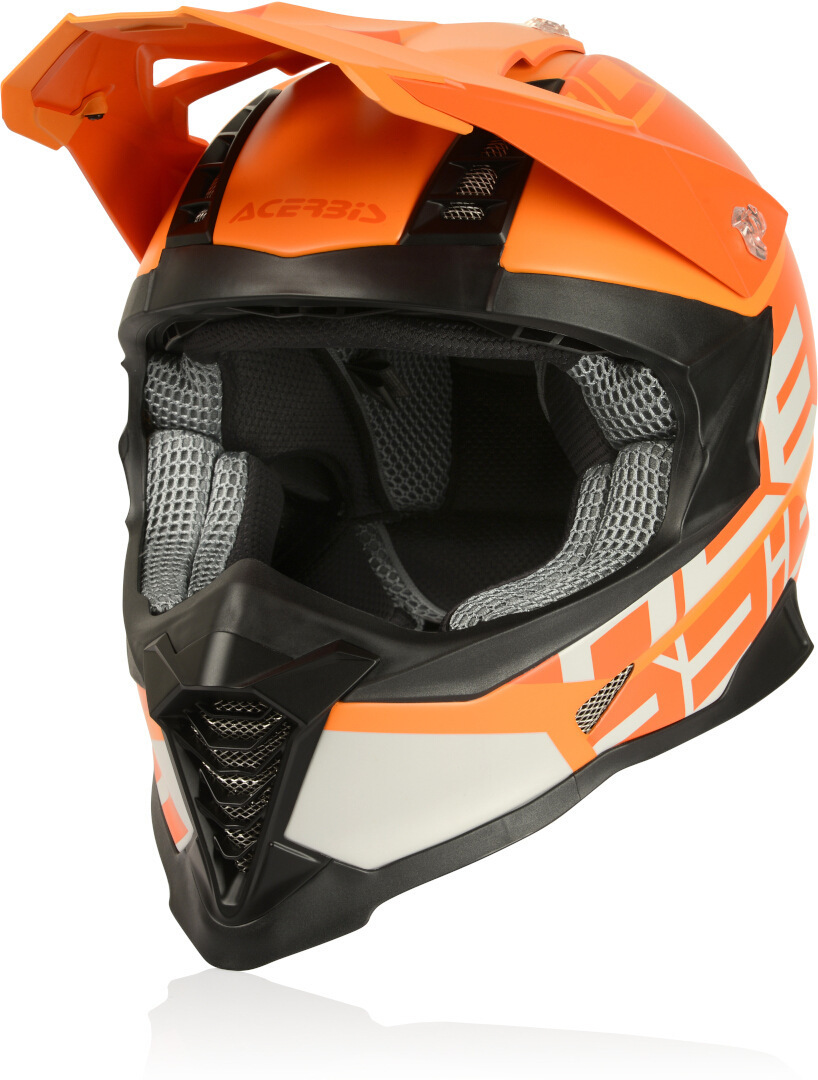 Acerbis X-Racer VTR Casque Motocross Blanc Orange XS