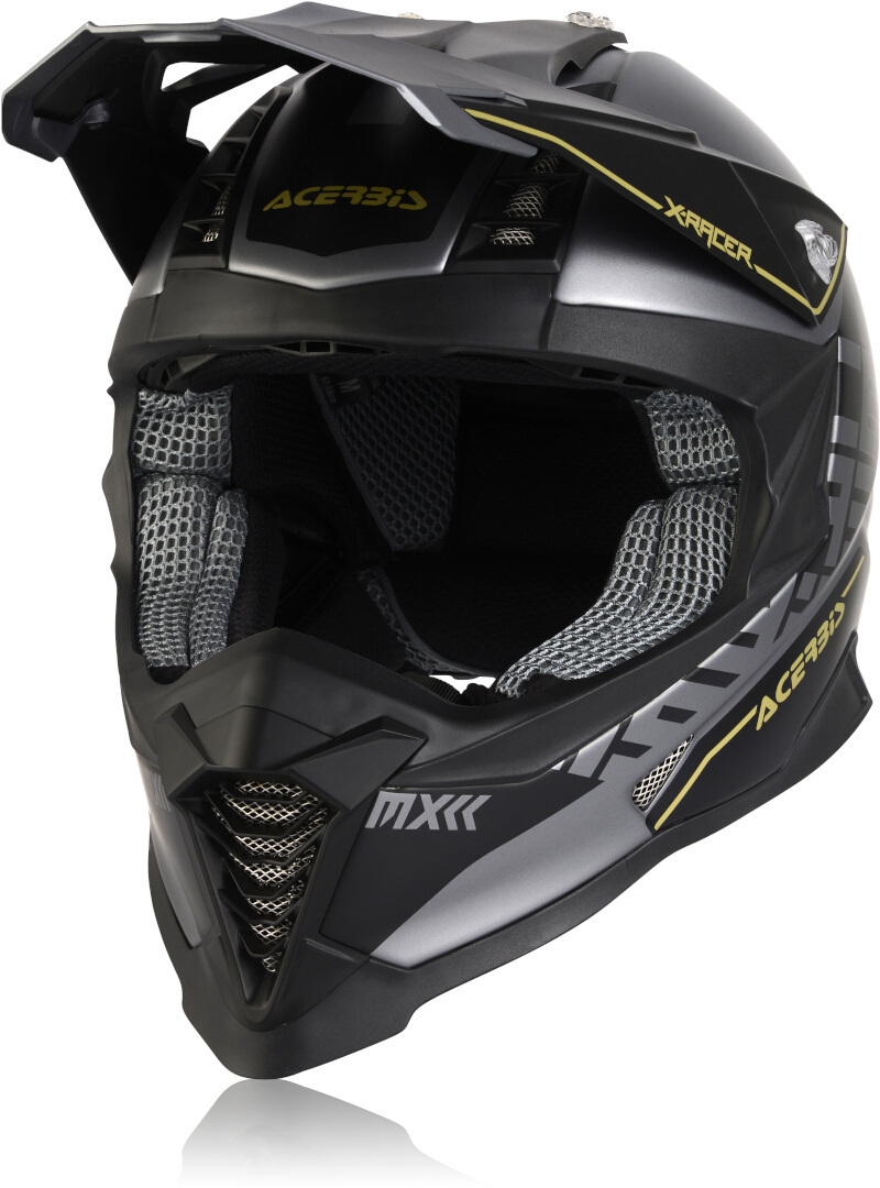Acerbis X-Racer VTR Casque Motocross Noir Gris XS