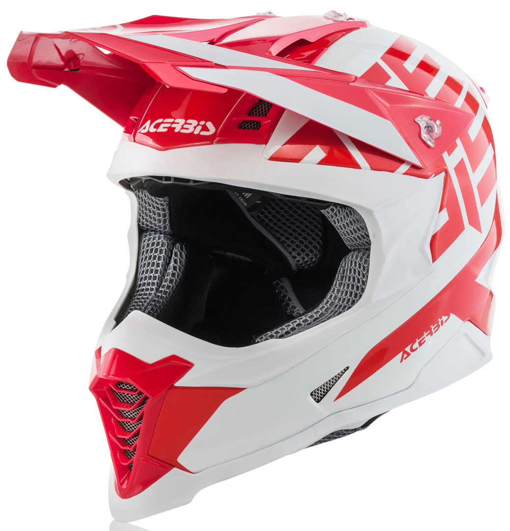 Acerbis X-Racer VTR Casque Motocross Blanc Rouge L