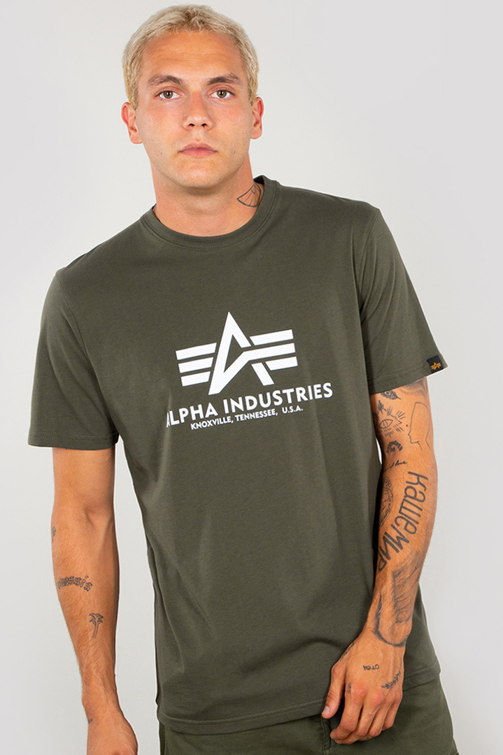 Alpha Industries Basic T-Shirt Blanc Vert 5XL